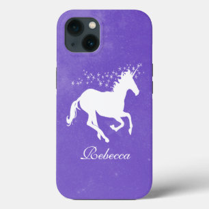 Unicorne violette coque iphone Coque personnalisé