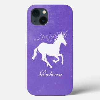 Unicorne violette coque iphone Coque personnalisé