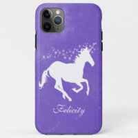 Unicorne violette coque iphone Coque personnalisé