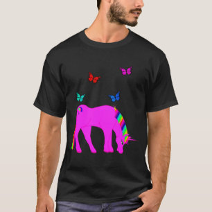 Unicorne violette & papillons T-shirt Homme ZKOA