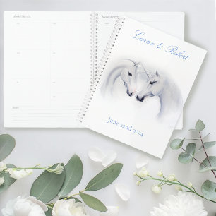 Unicornes blanches Love Couple Mariage