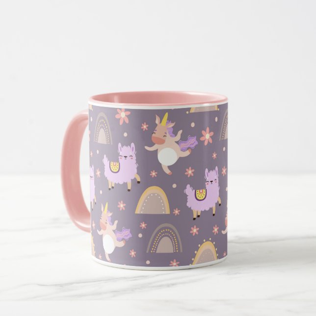 Unicornes Et Llamas Mug (Devant gauche)