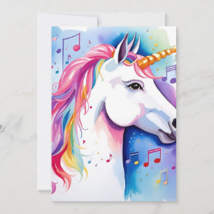 Unicornes musicales Merci Cartes