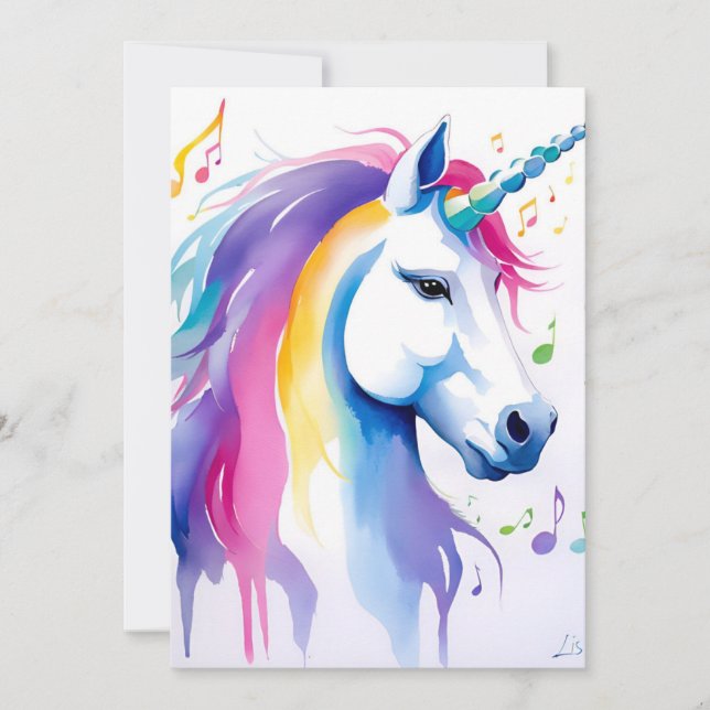 Unicornes musicales Merci Cartes (Devant)