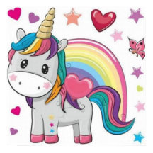 Unicornio y Corazones