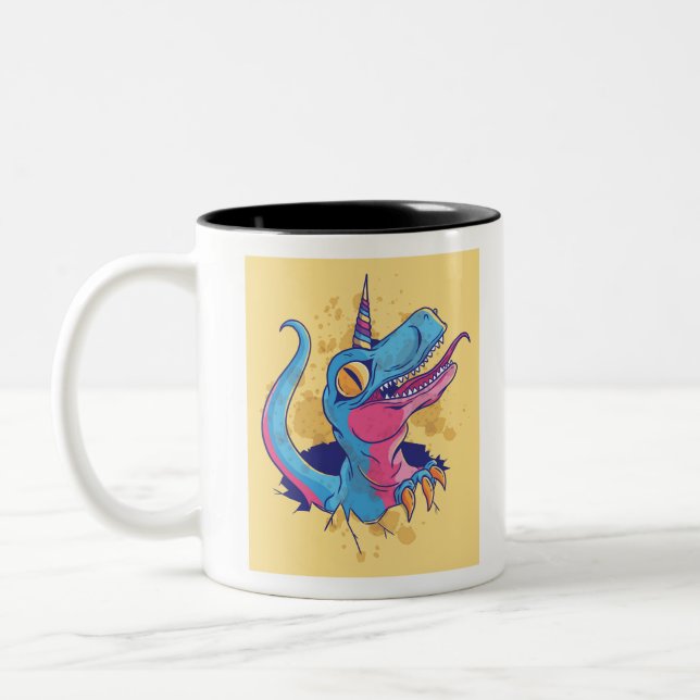 Unicornisaurus Two-Tone Coffee Mug (Left)