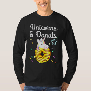 Unicorns And Doughnuts Cute Sprinkles Doughnut T-Shirt