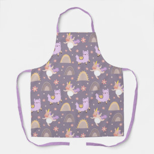 Unicorns And Llamas Apron