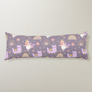 Unicorns And Llamas  Body Pillow