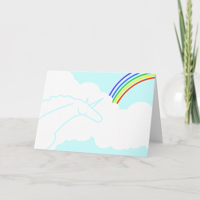 Unicorns and Rainbows Birthday Party Invitation (Front)