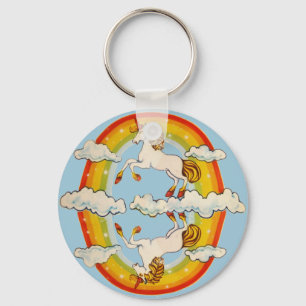 Unicorns and rainbows keychain