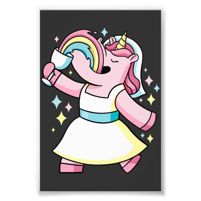 unicorns and rainbows  photo print (Front)