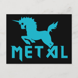 Unicorns are Metal Postcard