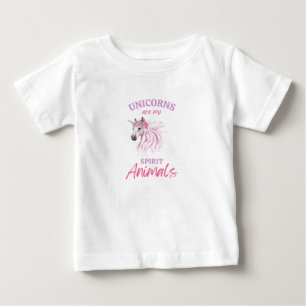 Unicorns Are My Spirit Animals baby White T-shirt