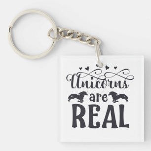Unicorns are Real Digital Art Keychain