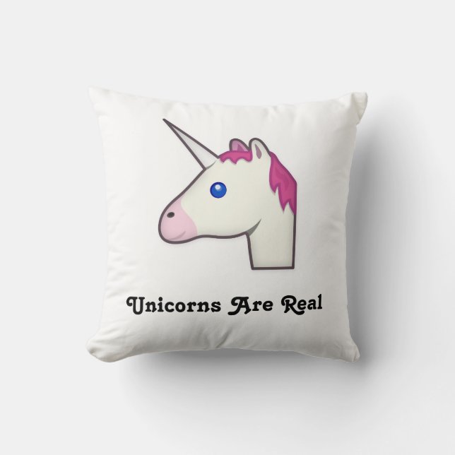 Unicorns Are Real Throw Pillow! Throw Pillow (Front)