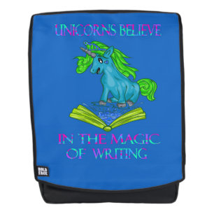 Unicorns Believe In The Magic of Writing Backpack
