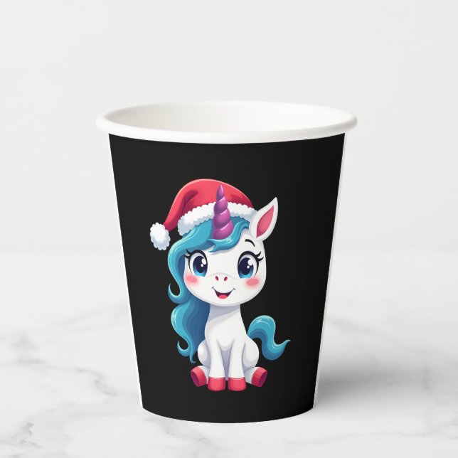 Unicorns Christmas_Santa Claus Unicorn Tank Top (1 Paper Cups (Front)