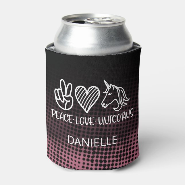 Unicorns | Custom Name | Personalized Can Cooler (Can Front)