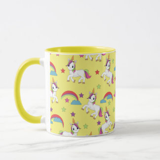 Unicorns Cute Yellow Mug