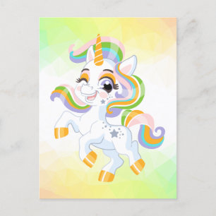 Unicorns Easter Unicorns Spring Bunny Girls Boys Holiday Postcard