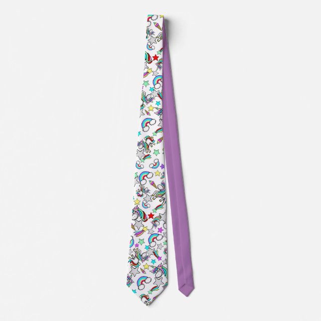 Unicorns Et Rainbow Stars Cravate (Devant)