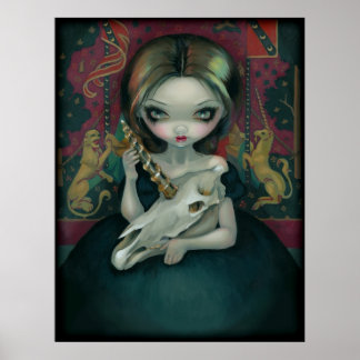 Unicorn's Ghost ART PRINT gothic medieval tapestry