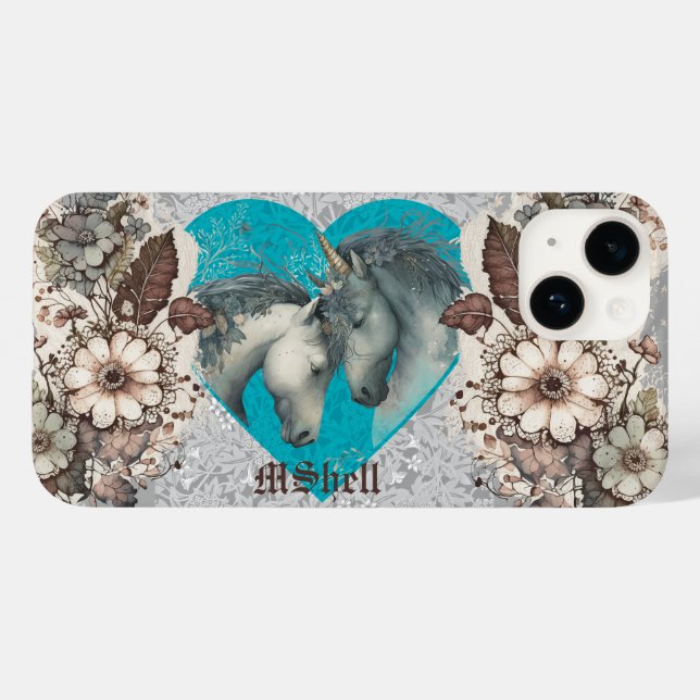 "Unicorns, Hearts and Lace" Customizable Case-Mate iPhone Case (Back (Horizontal))