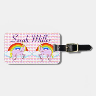 Unicorns, Hearts and Rainbows Luggage Tag