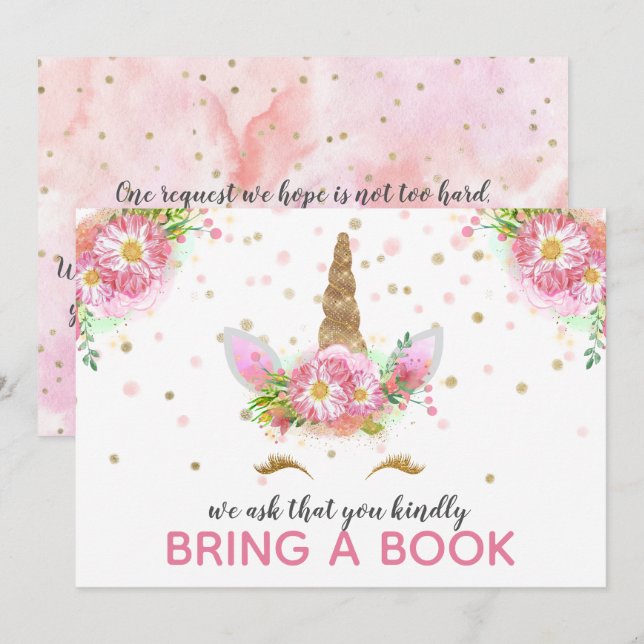 Unicorns in Bloom Invitation (Front/Back)