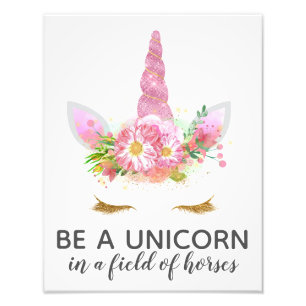 Unicorns in Bloom Photo Print