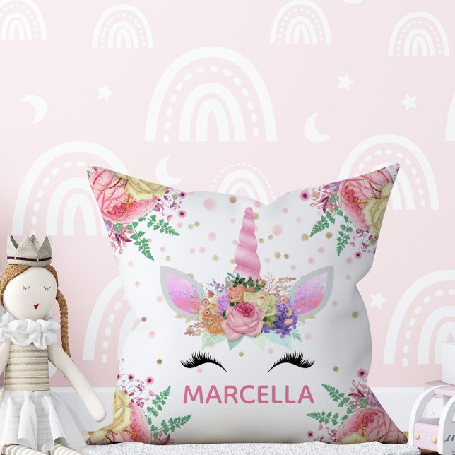 Unicorns in Bloom Reversible Pillow (Creator Uploaded)
