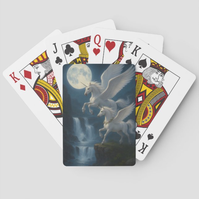 Unicorns in flight -Playing cards (Back)
