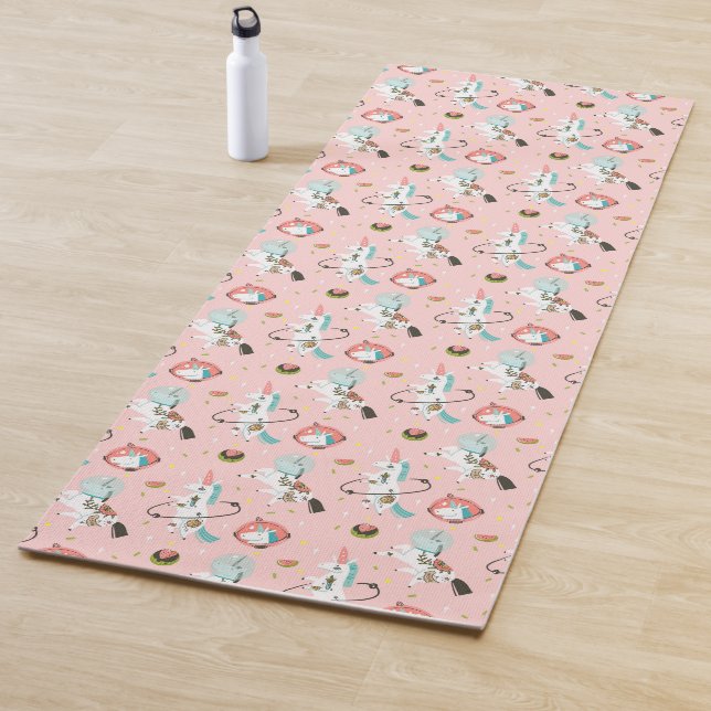 Unicorns In Space Pattern Yoga Mat (In Situ)