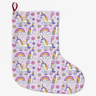 Unicorns Large Christmas Stocking