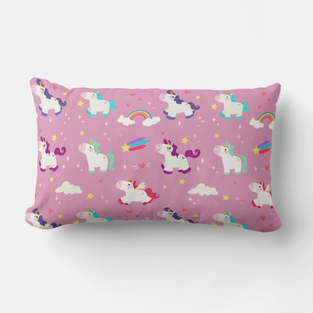 Unicorns Lumbar Pillow (Front)