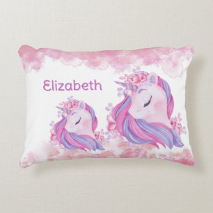 Unicorns! Make bedtime magic with this custom Accent Pillow