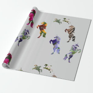 Unicorns Matte Wrapping Paper, 30 in x 6 ft Paper