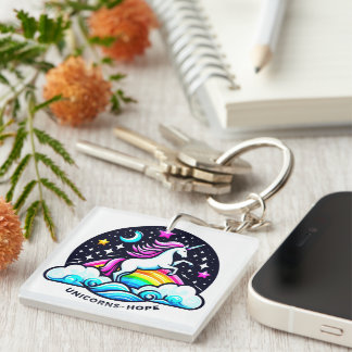 Unicorns of Home Keychain
