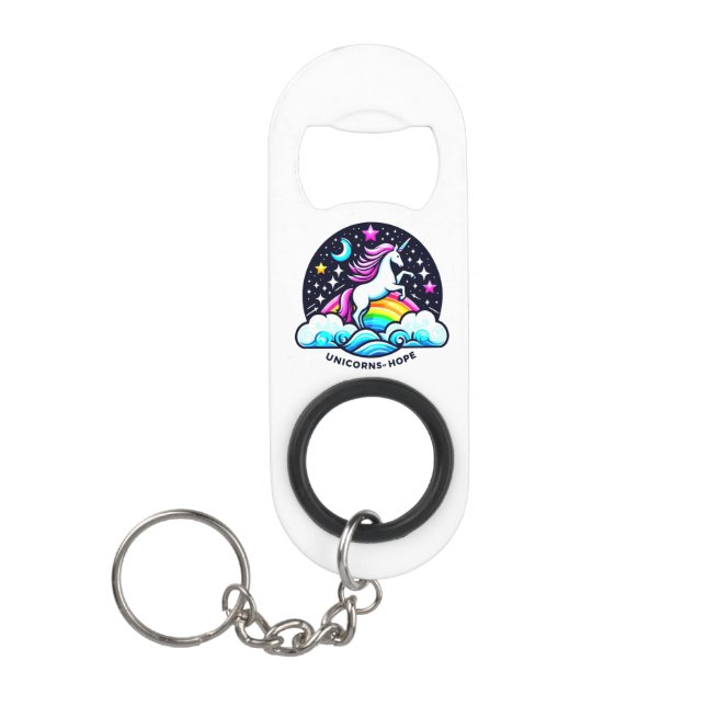 Unicorns of Hope Keychain Bottle Opener (Front)