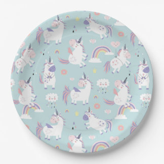 Unicorns Paper Plate