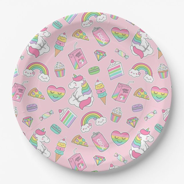 Unicorns Paper Plate (Front)