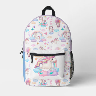 Unicorns Printed Backpack