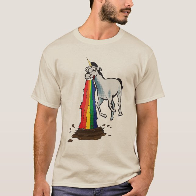 Unicorns Puke Rainbows T-Shirt (Front)