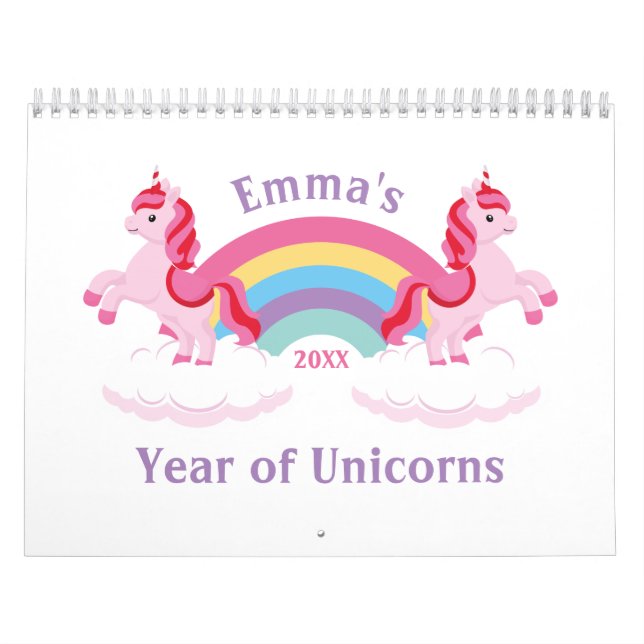 Unicorns & Quotes Cute Colourful 2022 Calendar (Cover)