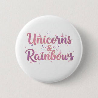 Unicorns & Rainbows 2 Inch Round Button
