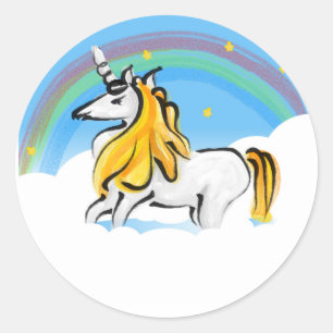 Unicorns Rainbows and Stars Stickers