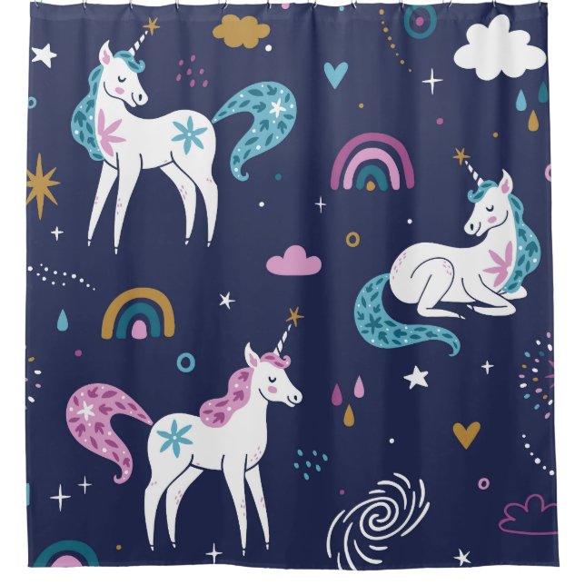 Unicorns Rainbows: Cute Cartoon Seamless (Front)