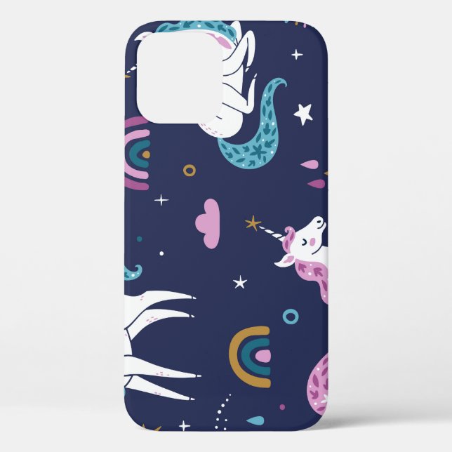 Unicorns Rainbows: Cute Cartoon Seamless Case-Mate iPhone Case (Back)