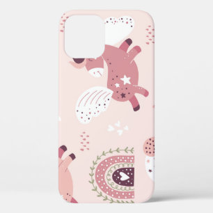 Unicorns Rainbows: Pastel Magic Background. iPhone 12 Case